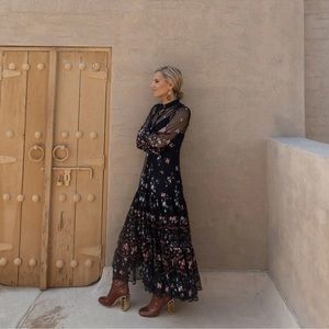 Tory Burch Floral Printed Midi Dress new large